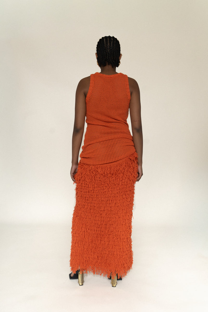 Fringe Crochet Statement Dress