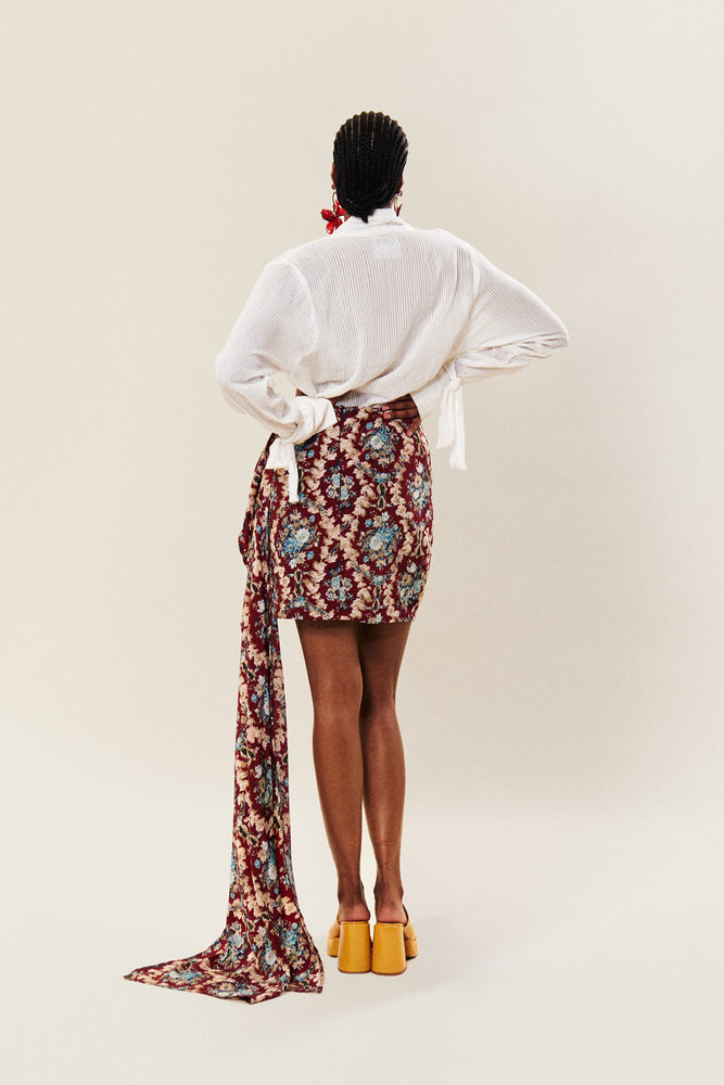 
                  
                    Load image into Gallery viewer, Sonko skirt- Burgundy
                  
                