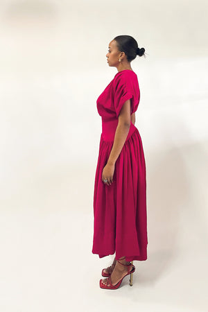 
                  
                    Load image into Gallery viewer, Musso corseted dress I Magenta
                  
                