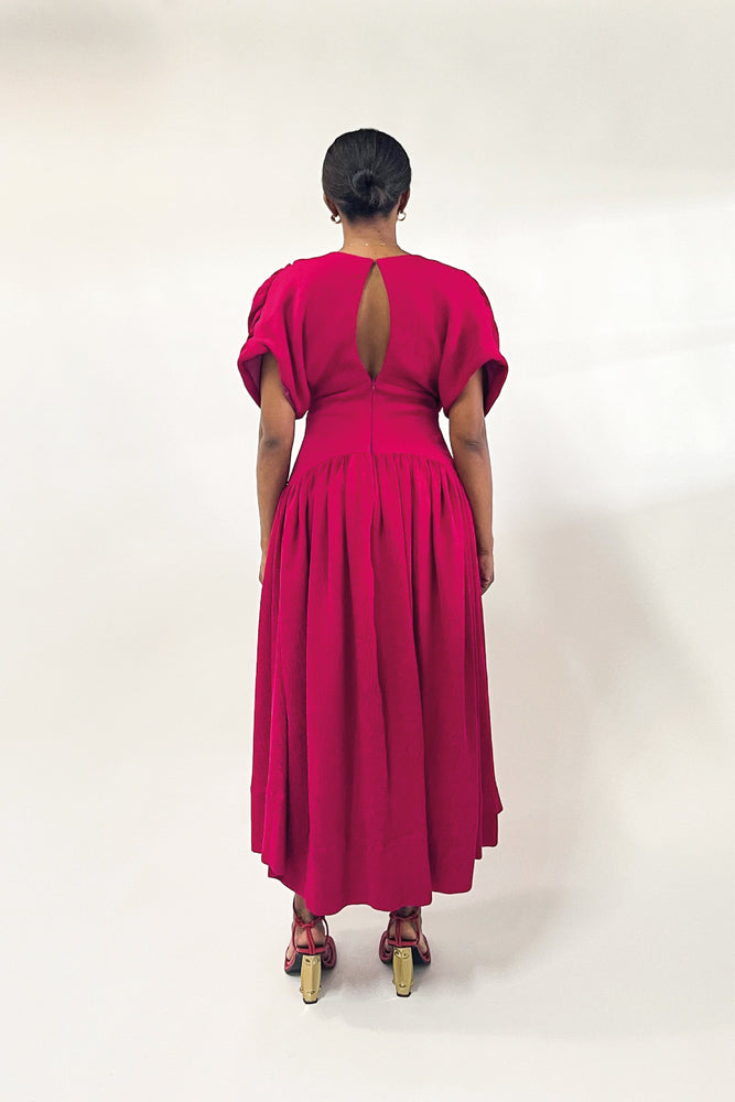 
                  
                    Load image into Gallery viewer, Musso corseted dress I Magenta
                  
                