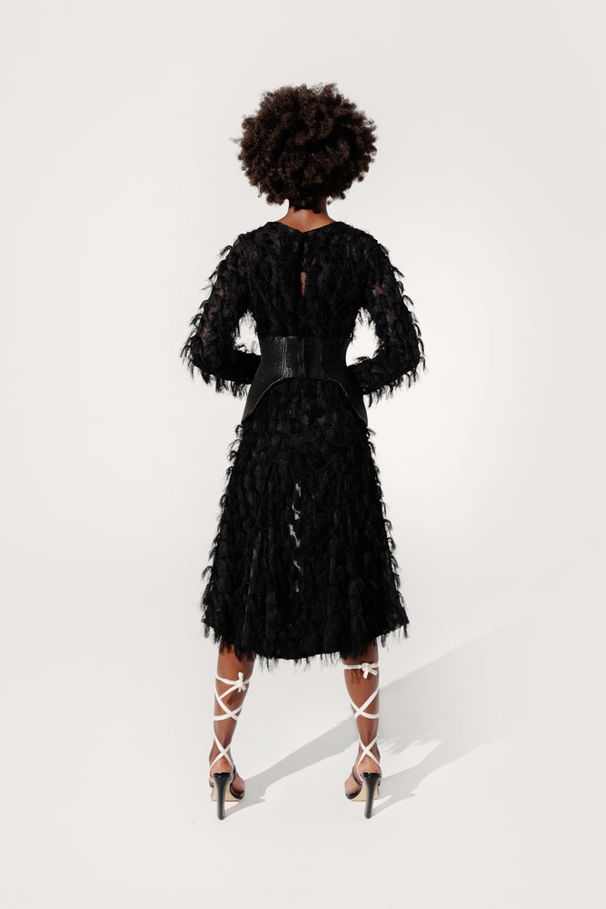
                  
                    Load image into Gallery viewer, Yomta dress - Black feathers
                  
                