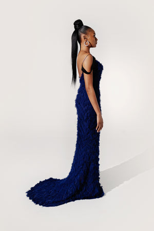 
                  
                    Load image into Gallery viewer, Nama dress - Blue feathers
                  
                